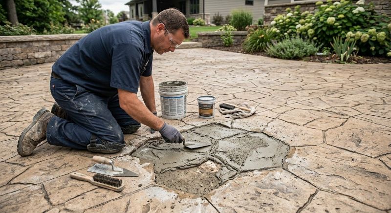 Decorative Concrete Repair in Cary, NC